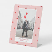 Valentine’s Day pedestal sign with photo + hearts 台座サイン (正面)