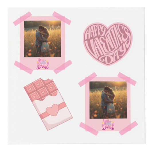 Valentine’s Day Personalized Photo Cube フォトキューブ (正面)