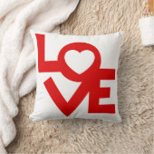 Valentine’s Day Pillow – Love & Heart Home Accent クッション (ブランケット)