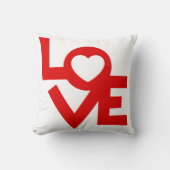 Valentine’s Day Pillow – Love & Heart Home Accent クッション (正面)