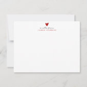 Valentine’s Day Red Heart stationery Note Card 招待状 (正面)