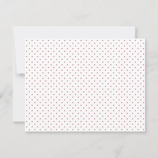 Valentine’s Day Red Heart stationery Note Card 招待状 (裏面)