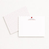 Valentine’s Day Red Heart stationery Note Card 招待状