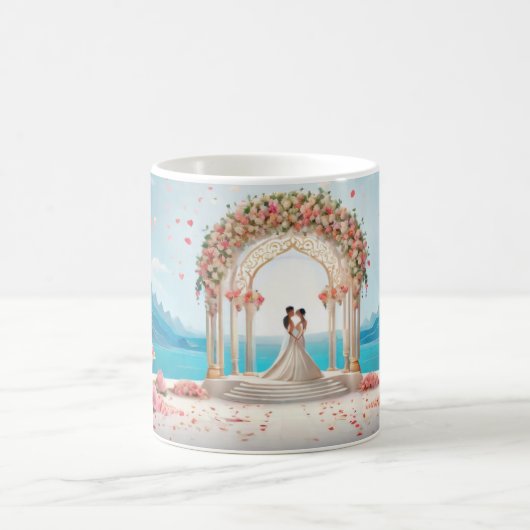  Valentine’s Day Romantic Couple Silhouette Love  コーヒーマグカップ (中央)