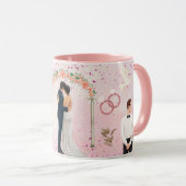  Valentine’s Day Romantic Couple Silhouette Love  マグカップ (正面右)