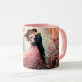  Valentine’s Day Romantic Couple Silhouette Love  マグカップ (正面右)