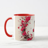  Valentine’s Day Romantic Couple Silhouette love  マグカップ (左)