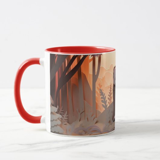  Valentine’s Day Romantic Couple Silhouette love  マグカップ (左)