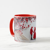  Valentine’s Day Romantic Couple Silhouette Love  マグカップ (正面左)