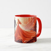  Valentine’s Day Romantic Couple Silhouette love  マグカップ (正面右)