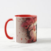  Valentine’s Day Romantic Couple Silhouette love  マグカップ (左)