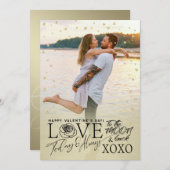 Valentine’s Day Romantic Golden シーズンカード (正面/裏面)