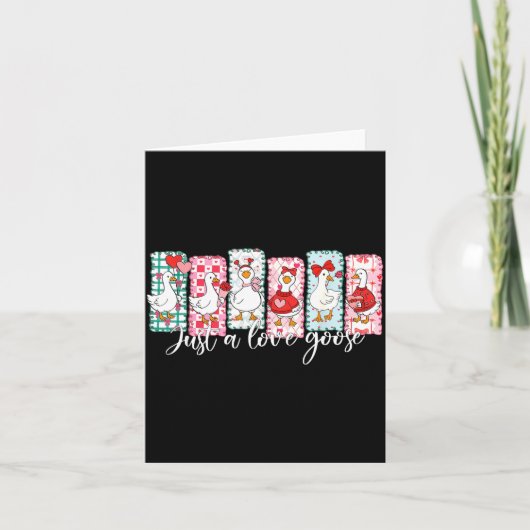 Valentine’s Day Silly Goose Love Season Just A Lov カード (正面)