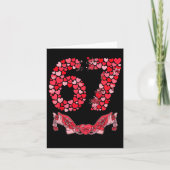 Valentine’s Day Six Seven 67 Funny Meme 6 7 Valent カード (正面)