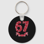 Valentine’s Day Six Seven 67 Funny Meme 6 7 Valent キーホルダー (正面)