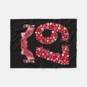 Valentine’s Day Six Seven 67 Funny Meme 6 7 Valent フリースブランケット (正面(横))