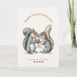 Valentine’s Day Squirel Card – Cute Romantic シーズンカード