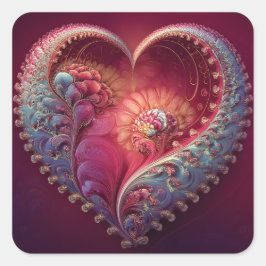 Valentine’s Day Stickers | Cute, Romantic  スクエアシール