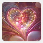 Valentine’s Day Stickers | Cute, Romantic  スクエアシール (正面)