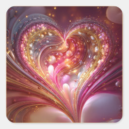 Valentine’s Day Stickers | Cute, Romantic  スクエアシール