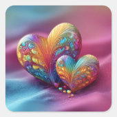 Valentine’s Day Stickers | Cute, Romantic  スクエアシール (正面)