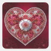 Valentine’s Day Stickers | Cute, Romantic  スクエアシール (正面)