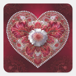 Valentine’s Day Stickers | Cute, Romantic  スクエアシール