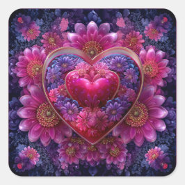 Valentine’s Day Stickers | Cute, Romantic  スクエアシール