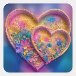 Valentine’s Day Stickers | Cute, Romantic  スクエアシール