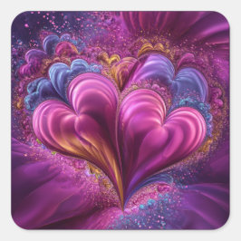 Valentine’s Day Stickers | Cute, Romantic  スクエアシール