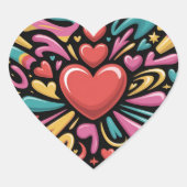 Valentine’s Day Stickers | Cute, Romantic  ハートシール (正面)