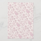 Valentine’s Day Sweetheart Pink Bow Baby Shower 招待状 (裏面)