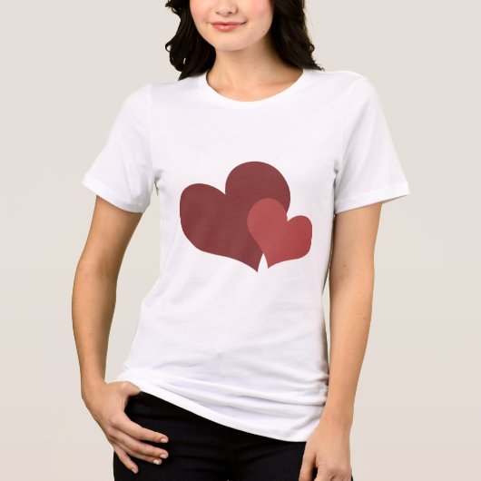  Valentine’s Day t-shirt Heart Design for Women トライブレンドＴシャツ (正面)
