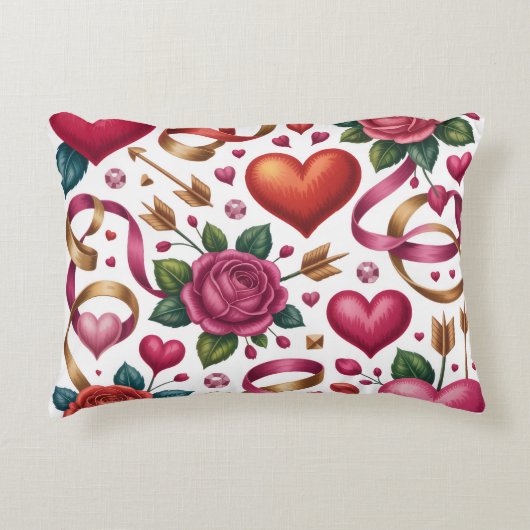 Valentine’s Day Throw Pillow Collection | Romantic アクセントクッション (正面)