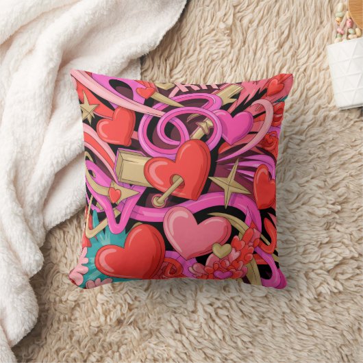 Valentine’s Day Throw Pillow Collection | Romantic クッション (ブランケット)