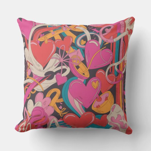 Valentine’s Day Throw Pillow Collection | Romantic クッション (正面)