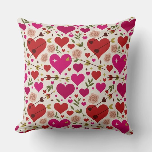 Valentine’s Day Throw Pillow Collection | Romantic クッション (正面)