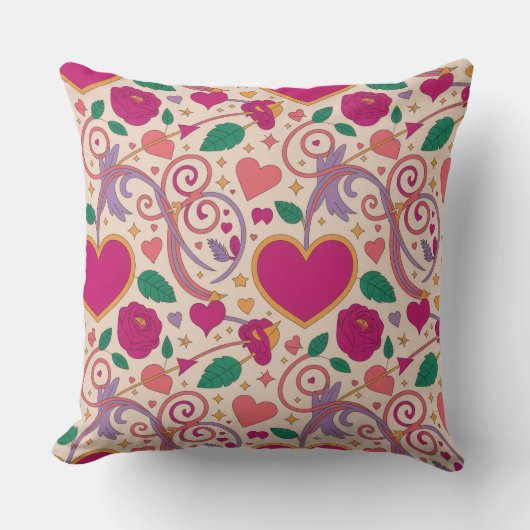 Valentine’s Day Throw Pillow Collection | Romantic クッション (正面)