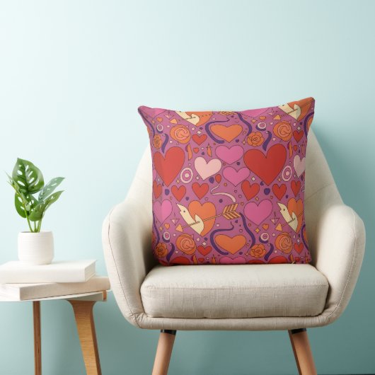 Valentine’s Day Throw Pillow Collection | Romantic クッション (椅子)