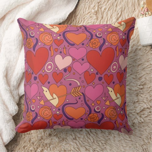 Valentine’s Day Throw Pillow Collection | Romantic クッション (ブランケット)
