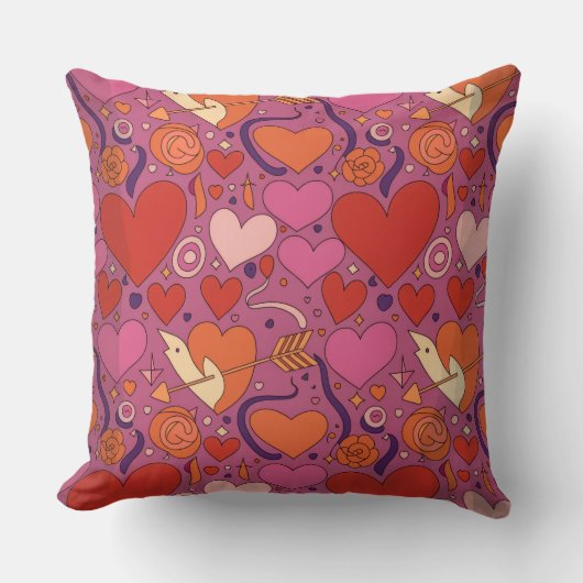Valentine’s Day Throw Pillow Collection | Romantic クッション (正面)