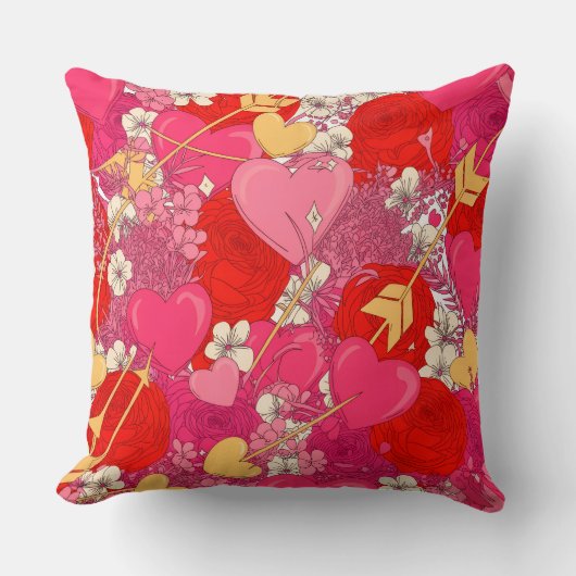 Valentine’s Day Throw Pillow Collection | Romantic クッション (正面)