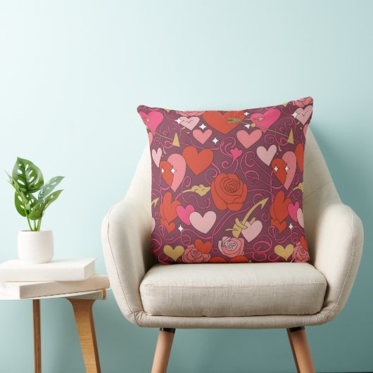 Valentine’s Day Throw Pillow Collection | Romantic クッション (椅子)