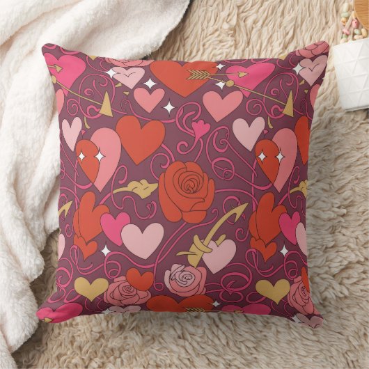 Valentine’s Day Throw Pillow Collection | Romantic クッション (ブランケット)