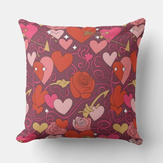 Valentine’s Day Throw Pillow Collection | Romantic クッション (正面)