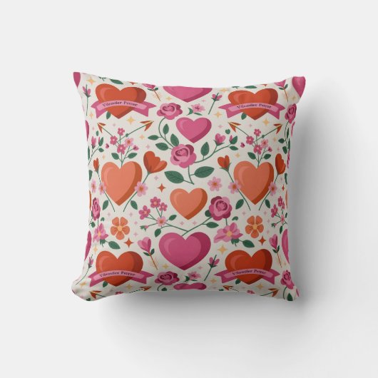 Valentine’s Day Throw Pillow Collection | Romantic クッション (正面)