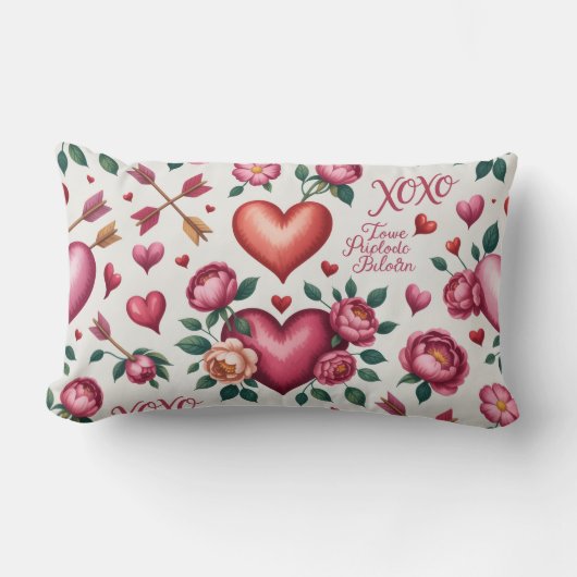 Valentine’s Day Throw Pillow Collection | Romantic ランバークッション (正面)
