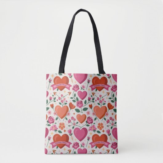 Valentine’s Day Tote Bag | Romantic, Cute トートバッグ (正面)
