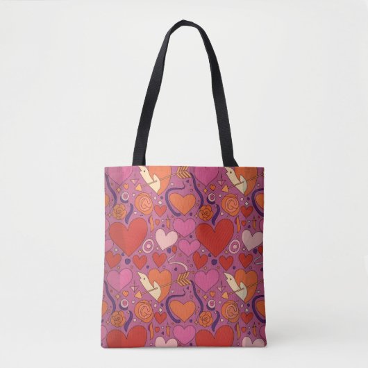 Valentine’s Day Tote Bag | Romantic, Cute トートバッグ (正面)