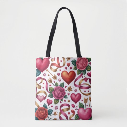Valentine’s Day Tote Bag | Romantic, Cute トートバッグ (正面)